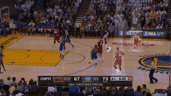 iBall: Augmenting Basketball Videos with Gaze-moderated Embedded Visualizations